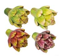 Realistic Artificial Artichoke For Home And For Kitchen Decor, Faux Vegetables For Wedding And Dining Room Centerpieces, Long Lasting Design(Rose Red)