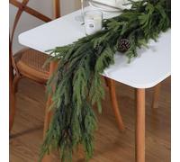Realistic Artificial Cedar Garland - Thick, Soft Faux Pine Garland for Christmas, Holiday, Fireplace, Indoor & Outdoor Home Decoration (6ft)