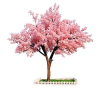 Realistic Artificial Cherry Blossom Tree, Silk Petals, Soft Touch, No Need For Pruning And Maintenance, Always Keep The Beautiful Simulated Cherry Tree(1.8x1m)