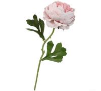 Realistic Artificial Peony/Flower Single Stem Silk/Cloth Fake Bloom for Wedding Home Office Decor/Flexible Wire Easy to Shape/(Pink)