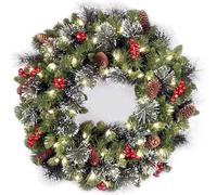 Realistic Artificial Pinecone Christmas Wreath 12/16/20-inch Chunky Winter Door Wreath Suitable For Walls,Windows,Parties,Holiday Home Decor Reusable(19.7x19.7in)