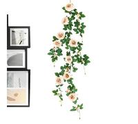 Realistic Artificial Rose Vine, Aesthetic Stylish Wall Plant Decor, 66.93 x 2.2 x 5.7 Inches Decorative Adorable Garland for Home Backdrop, Door, Parties, and Gatherings