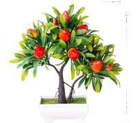 Realistic Artificial Strawberry Plant Silk Fake Fruit Pot