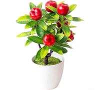 Realistic Artificial Strawberry Plant Silk Fake Fruit Pot
