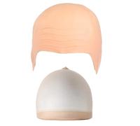 Realistic Bald Cap Costume Set - Halloween Bald Head Cover With Hair Net, Wrinkle Skin Tone - Wig Makeup Cosplay Clothing Accessories