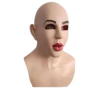 Realistic Bald Head Latex - Full Cover Halloween Costume Prop | Unique Novelty Cosplay Head Celebrations Sketches Pranks Role Play, Breathable