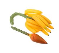 Realistic Banana Bunch Artificial Fruit Plastic Fake Tropical Decoration | Lightweight and Simple to Display, Fade-resistant Finish with Detailed Texture, for Event Decorators and Photographers