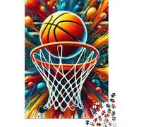 Realistic Basketball Style 1000 Piece Paper Jigsaw Puzzle for Adults Brain Exercise Wall Art Basketball Puzzle Gift 70x50cm/1000pcs