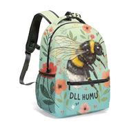 Realistic Bee 16 Inch All Over Print Backpack for Kids Retro Illustration Vintage Always Bee Grateful School Bag (04)