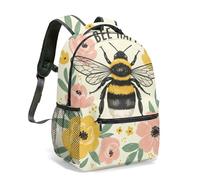 Realistic Bee 16 Inch All Over Print Backpack for Kids Retro Illustration Vintage Always Bee Grateful School Bag (05)