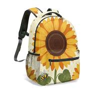 Realistic Bee 16 Inch All Over Print Backpack for Kids Retro Illustration Vintage Always Bee Grateful School Bag (09)