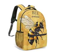 Realistic Bee 16 Inch All Over Print Backpack for Kids Retro Illustration Vintage Always Bee Grateful School Bag (02)