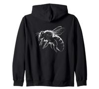 Realistic bee insect nature pollinator Zip Hoodie