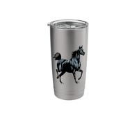 Realistic Black Arabian Horse Stainless Steel Insulated Tumbler