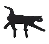 Realistic Black Cat Garden Ornament Made Of Acrylic For Bird Deterrence, Effective Pest Repeller Stake For Lawn And Flower Beds, Weather Resistant Yard Decor To Protect Plants, Size B(B)