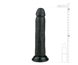 Realistic Black Dildo Vaginal Anal Suction Cup Black Soft Fake Penis