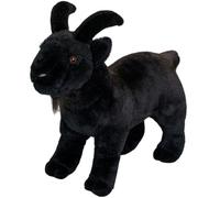 Realistic Black Goat Plush Toy Farm Animal Realistic Doll Lifelike Plush Toy Simulated Zoo Goat Plush Doll Gift/9.8 inches