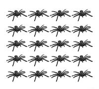 Realistic Black Plastic Spiders Set of 10 15 20 Pieces for Halloween Party and Haunted House Decoration (20)