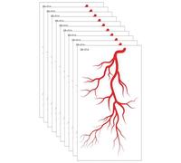 Realistic Blood Vessel 10PCS Water Proof Body Art Stickers For Halloween & Horror Costume Effects Quick Stick Fake Wound Tattooes