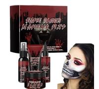Realistic Bloods Drops Body Paints, Halloween Dripping fake Blood | Washable Fake Blod Makeup Kit | Hallowen Bodys Paint blood makeup | Long-lasting Coagulated Bloody Scar Simulation Cosmetic For Adu