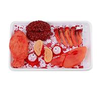 Realistic Bloody Body Parts Fake Face Human Organs Scary Severed Hands Feet Fingers Horror Halloween Scary Props Tricky Toys for Haunted House Vampire Zombie Fancy Dress Party Outdoor Prop Decor
