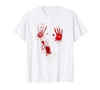 Realistic Bloody hands blood Smeared costume blood splashes T-Shirt