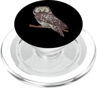 Realistic Boreal Owl Art Nature Wildlife Bird Design PopSockets PopGrip for MagSafe