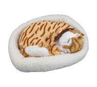 Realistic Breathing Cat Plush Toy Soft Stuffed Electronic Pet for Room, Bookshelf, Desk, and Car Decoration (Cats)