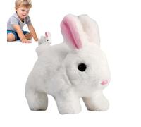 Realistic Bunny - Bouncing Rabbit Toy Plush Animal | Plush Bunny Jumping with a Shaking Nose, Shaking Ears, Jumping Action, Robotic Pet in