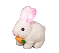 Realistic Bunny, Toy Bunny, Robotic Movement Soft Texture Twitching Nose Wiggling Ears Jumping Action Battery Powered Plush Coating Playful Hopping, Rabbit Doll for Kids