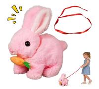 Realistic Bunny Toy, Easter Educational Interactive Bunny Toy, Plush Bunnies Twitc Hopping and Sounds Movements, with Rabbit