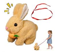 Realistic Bunny Toy,Easter Educational Interactive Bunny Toy,Plush Bunny Hopping Rabbit with Sounds and Movements,Animated Robot Bunny Gift for Kids Birthday Easter