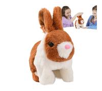 Realistic Bunny Toy - Electric Jumping Rabbit, Interactive Walking Figurine with Artificial Movement, Animated Plush Pet, Sensory Battery Operated Animal, Whimsical Character for Developmental Play