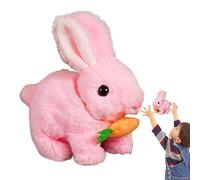 Realistic Bunny Toy - Interactive Rabbits Toy | Easter Bunny, Hopping Rabbit with Sounds,Wiggling Ears,Twitching Mouth and Nose, Soft Plush Doll, Easters Birthday Present for Kids