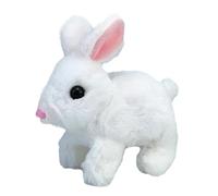 Realistic Bunny Toy - Stuffed Plush Walking Talking Rabbit with Wiggle Ears | Interactive Moving Animal Doll | Cute for School Home Car Outdoor Playtime Interactive Plush Rabbit with Sou