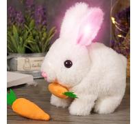 Realistic Bunny Toy That Moves, Easter Interactive Bunny Toy With Shaking Ears, Shaking Ears, Electronic Jumping Rabbit Interactive Toys, Easter Basket Stuffers