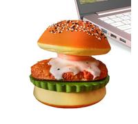 Realistic Burger Squeeze Toy, Sensory Squeeze Food Toys Comfortable Stress Relief Texture, Fun Interactive Play, Lightweight Relaxation Focus Aid, Suitable For Kids Adults Teens Family Work Study