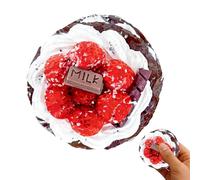 Realistic Cake Fidget - Sensory Stress Relief Toy, Emotion Release with Reduction, Hand with Tactile Engagement, Desk Accessory, Soft Foam for Adults Students Office Workers