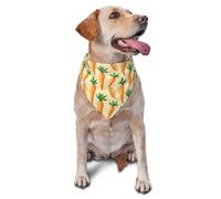 Realistic Carrot Bright Print Dog Bandana for Small Medium Large Dogs, Adjustable Cute Cat Dogs Kerchief Triangle Bibs Scarf Handkerchief Accessories