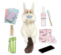 Realistic Cat Backpack | with Large Storage Space - Plush Cat Toy Backpack | for University Work Office Travel Holidays Weekend Travels Daily Moving Hiking Picnic, blue, riferimento alla