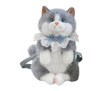 Realistic Cat Plush Backpack Fashion Shoulder Bag | Stuffed Animal Shoulder Bag for Women Girls Mothers College Students Professionals Travelers Daily Commute Coffee Shop