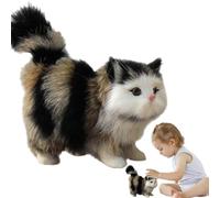 Realistic Cat Stuffed Animal, Stuffed Cat, Cool Stuff For Your Room, Delicate Smooth Hand Feeling Cute Simulation Vivid Plush Toy, Breathing For Home Decoration, Christmas