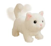 Realistic Cat Toy,Interactive Plush Cat Stuffed Animal Toy - Walks, Wags, and Meows, Acts Like A Real Kitten, Realistic Companion Pet for Nursery Home Boys Girls Playtime Fun
