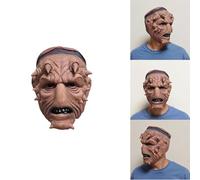 Realistic Character A Must Have For Halloween Parties Create Stunning Effects And Make You The Focus Of The Audience! Old Man mask(Khaki-1,31x26x18cm)