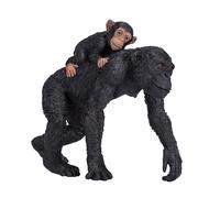 MOJO - Chimpanzee & Baby Figure | Hand-Painted Toy Figure | Wildlife Collection | True to Life & Highly Detailed | Designed in UK