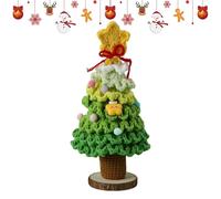 Realistic Christmas Tree | 7-Layer Gradient Colors Crochet Christmas Tree - Ornaments Mini for Holiday Carnival Party Office Fireplace Indoor Apartment Home Car Porch