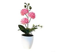 Realistic Chrysanthemum Artificial Plant with Detailed Leaves and Sturdy Base for Stable Positioning (rose Red)