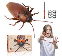 Realistic Cockroach Toy, Smart Sensing Cockroach Toy Automatic Fast Moving Infrared Induction Fake Roach with LED Light for Kids Halloween Prank Toys Birthday Gifts Cat Interactive Toys By MYCreator