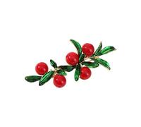 Realistic Cranberry Inspired Brooch Sturdy Alloy Accessory Comfortable Lapel Pin For Long Term Use Multi Statement Brooch