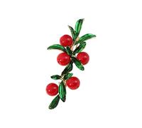 Realistic Cranberry Inspired Brooch Sturdy Alloy Accessory Comfortable Lapel Pin for Long Term Use Nature Inspired Fruit Brooch